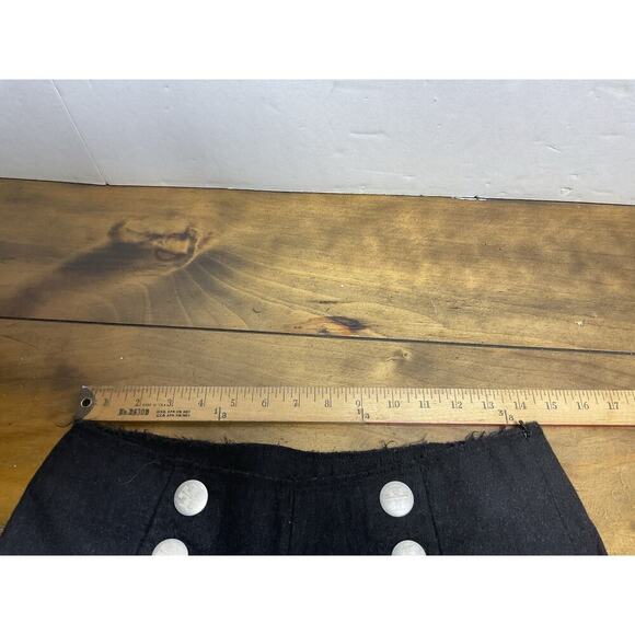 Tory Burch Wide-Legged Sailor Pants Size 8 Black Wool Flare Leg Buttons - Picture 9 of 11